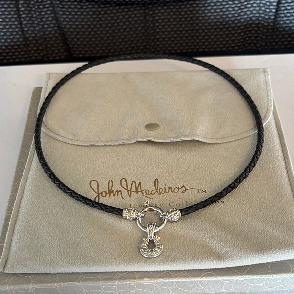 John Medeiros Black and Silver Necklace